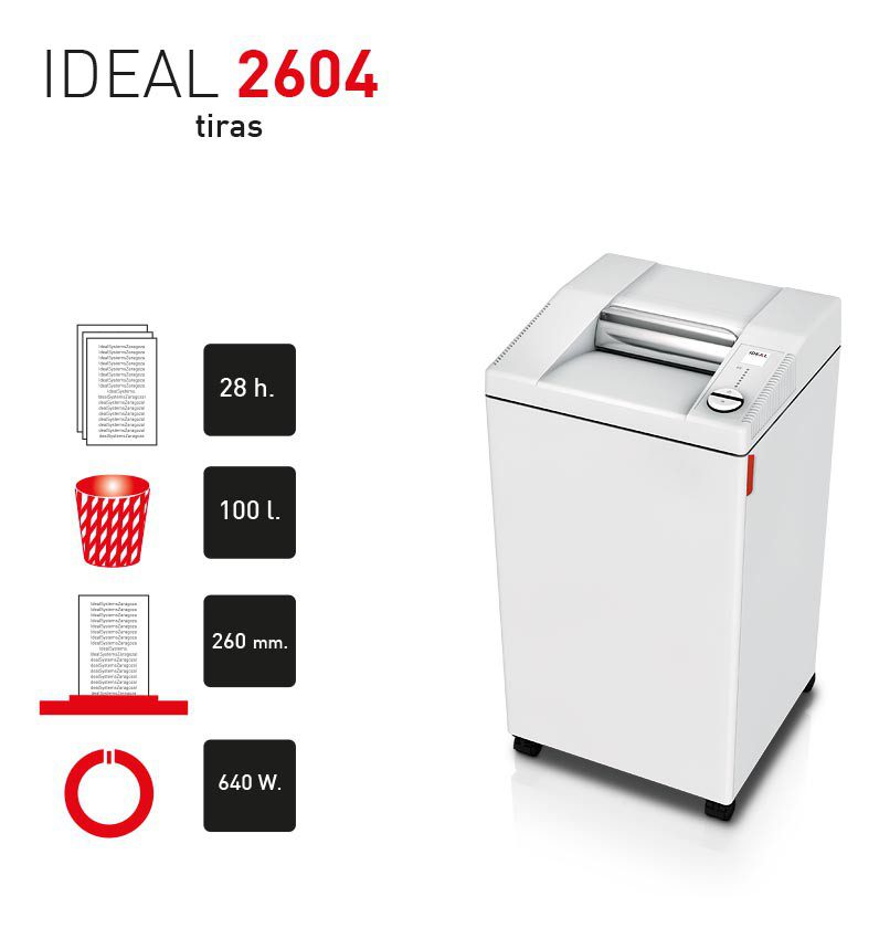 DESTRUCTORA IDEAL 2604 (Tiras 4mm)