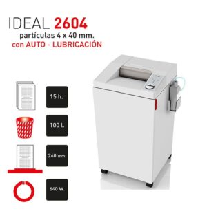 DESTRUCTORA IDEAL 2604 CC (4X40) CON ACEITADOR