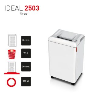 DESTRUCTORA IDEAL 2503 Tiras 4mm